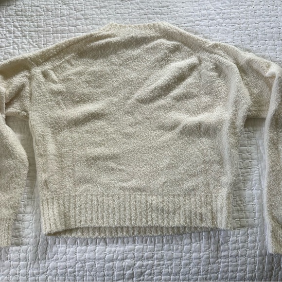 Everlane Teddy Crew Neck Sweater, Cream, Size M - Picture 5 of 5